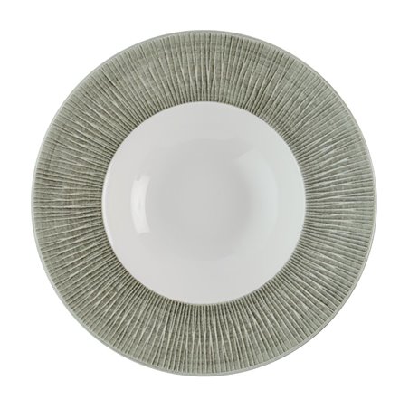 Assiettes &agrave; bord large Churchill Bamboo Ceramic Spinwash Alpine 231mm (Lot de 12) - Gastronoble - HR434