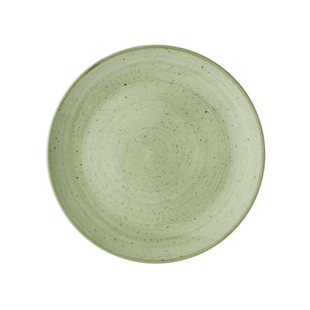 Assiettes avec rebord Churchill Stonecast Sage Green 228mm (Lot de 12) - Gastronoble - HX035