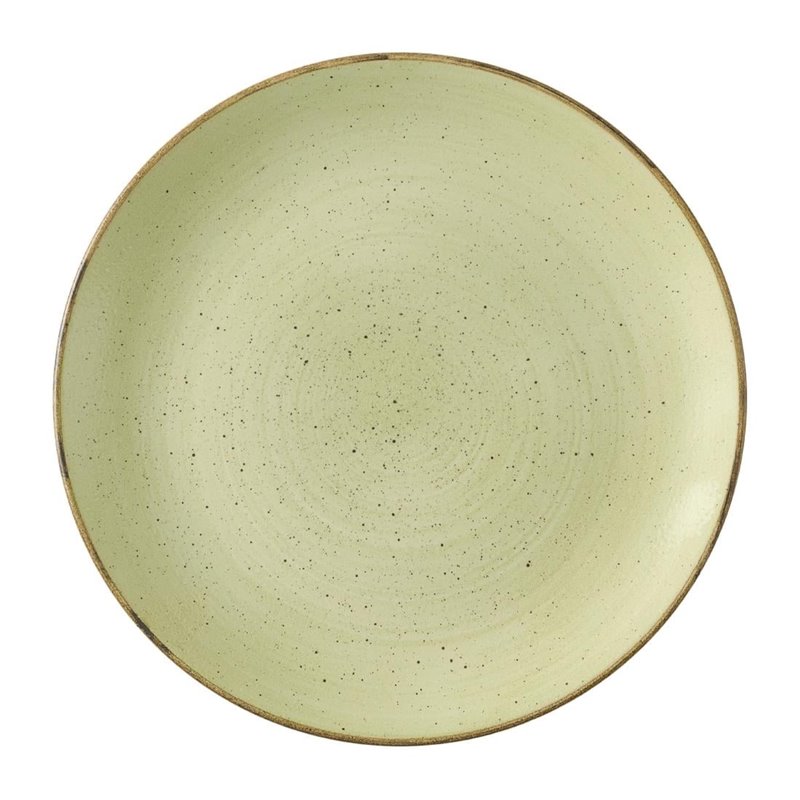 Assiettes avec rebord Churchill Stonecast Raw Green Evolve 285mm (Lot de 12) - Gastronoble - HX038