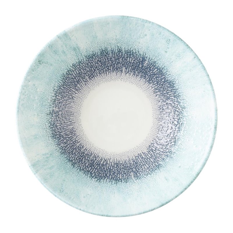 Assiettes creuses rondes Churchill Studio Prints Fusion Blue 203mm (Lot de 6) - Gastronoble - HX128