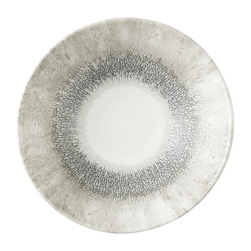 Assiettes creuses rondes Churchill Studio Prints Fusion Grey 203mm (Lot de 6) - Gastronoble - HX131