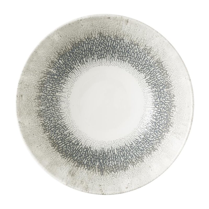 Assiettes creuses rondes Churchill Studio Prints Fusion Grey 178mm (Lot de 6) - Gastronoble - HX132