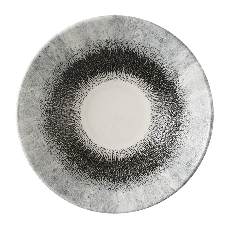 Assiettes creuses rondes Churchill Studio Prints Fusion Black 203mm (Lot de 6) - Gastronoble - HX134