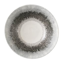 Assiettes creuses rondes Churchill Studio Prints Fusion Black 178mm (Lot de 6) - Gastronoble - HX135