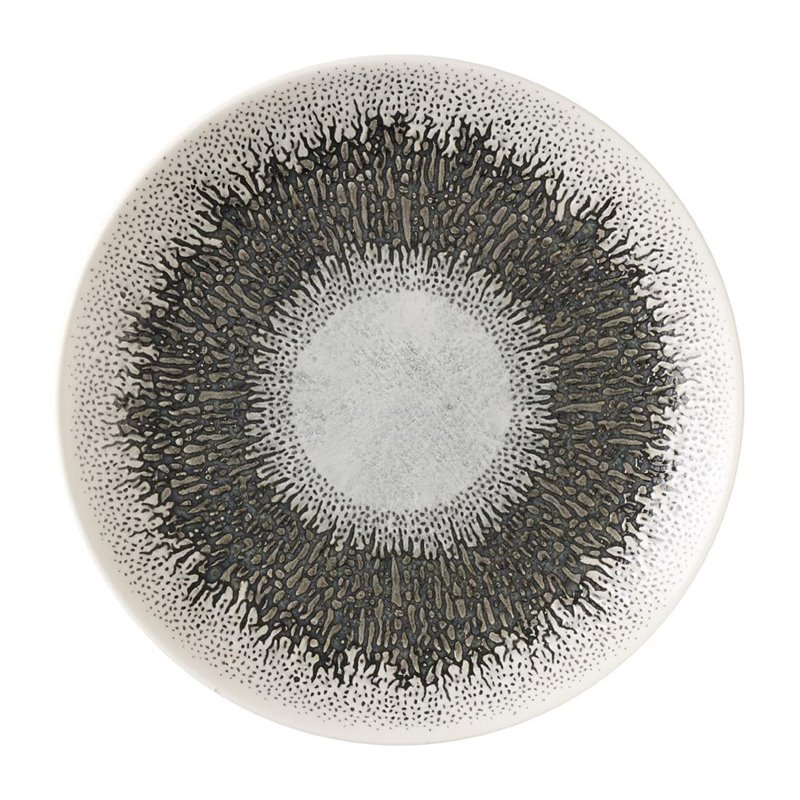 Assiettes rondes Churchill Studio Prints Fusion Black 165mm (Lot de 12) - Gastronoble - HX136