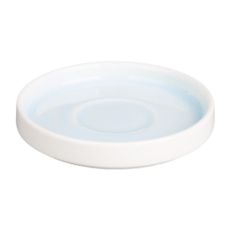 Soucoupes Olympia Fondant bleues 115mm (lot de 6) - Gastronoble - CU183