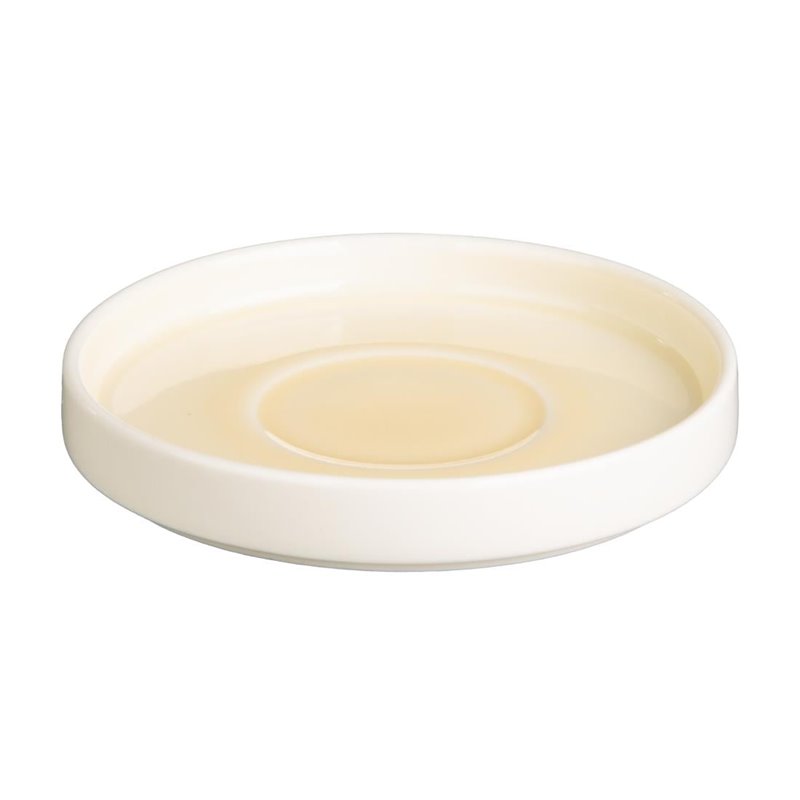 Soucoupes Olympia Fondant jaunes 135mm (lot de 6) - Gastronoble - CU425