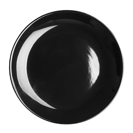 Assiettes creuses Olympia Caf&eacute; noires 205mm (lot de 12) - Gastronoble - CU950