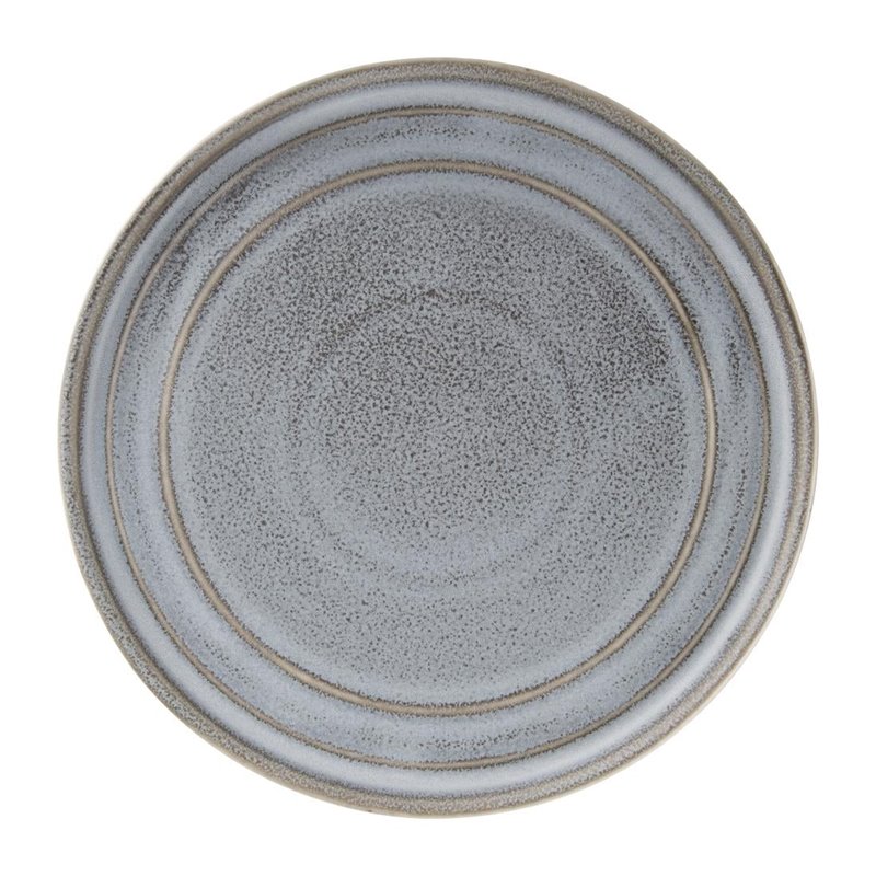 Assiettes Plates Rondes Olympia Cavolo Anthracite 220mm (Lot de 4) - Gastronoble - FD921