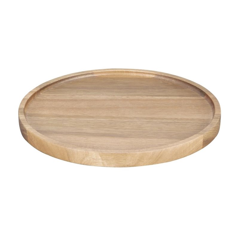 Assiette ronde en acacia Olympia 250mm - Gastronoble - FT612
