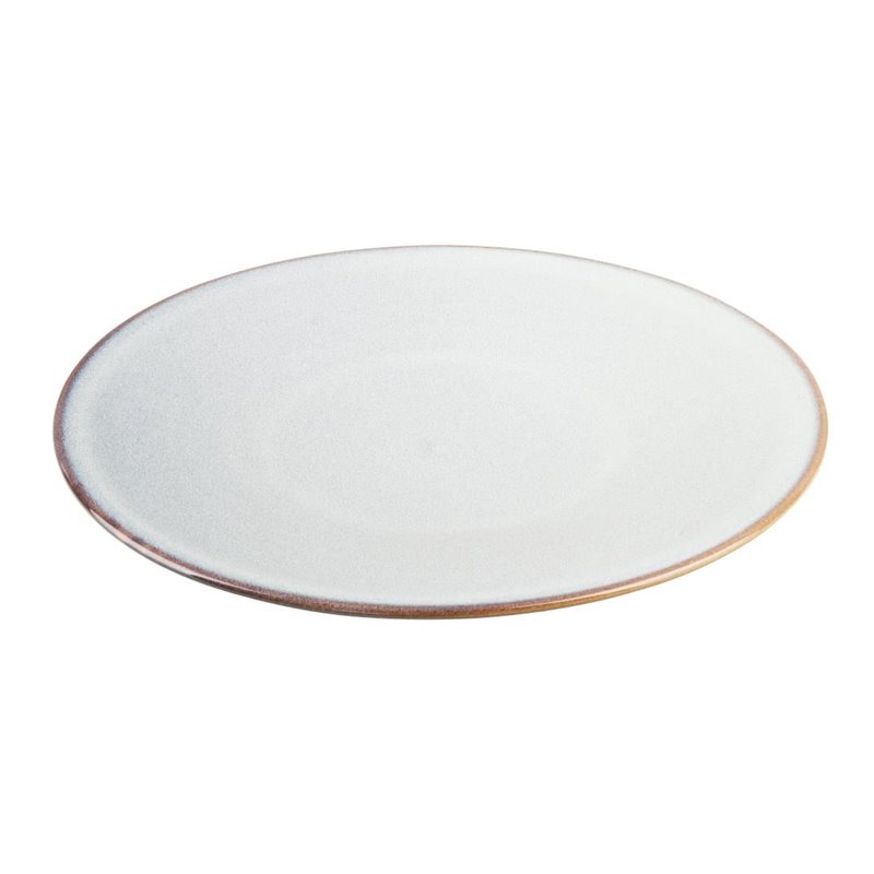 Assiettes Plates Olympia Drift Gris Uni 280mm (Lot de 4) - Gastronoble - FU187