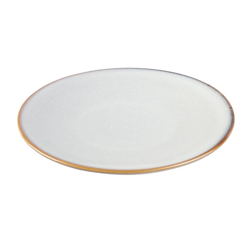 Assiettes Plates Olympia Drift Gris Uni 230mm (Lot de 6) - Gastronoble - FU188