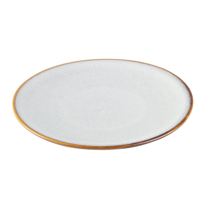Assiettes Plates Olympia Drift Gris Uni 180mm (Lot de 6) - Gastronoble - FU189