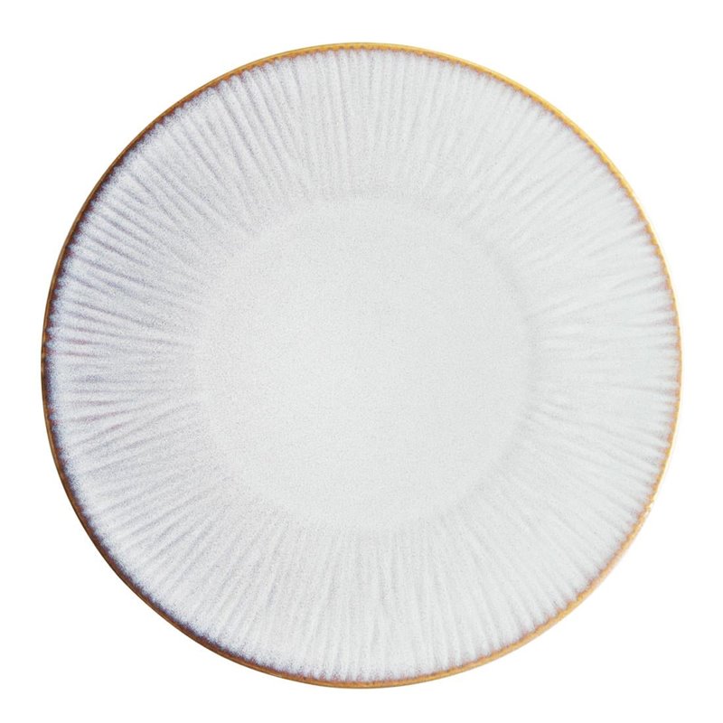 Assiettes Plates Olympia Drift En Relief Gris 280mm (Lot de 4) - Gastronoble - FU194