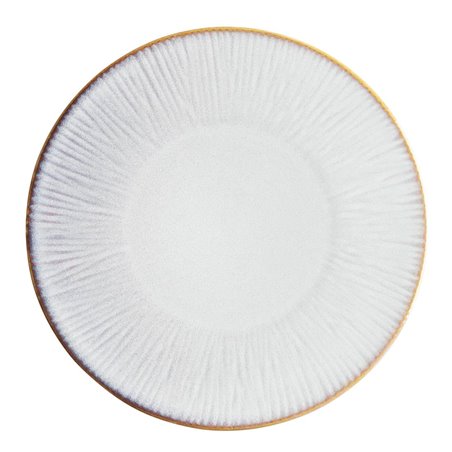 Assiettes Plates Olympia Drift En Relief Gris 280mm (Lot de 4) - Gastronoble - FU194