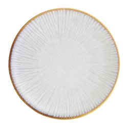 Assiettes Plates Olympia Drift En Relief Gris 180mm (Lot de 6) - Gastronoble - FU196