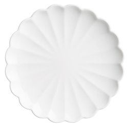 Assiettes festonn&eacute;es Olympia Bloom blanches 175&nbsp;mm (lot de 6) - Gastronoble - JB393