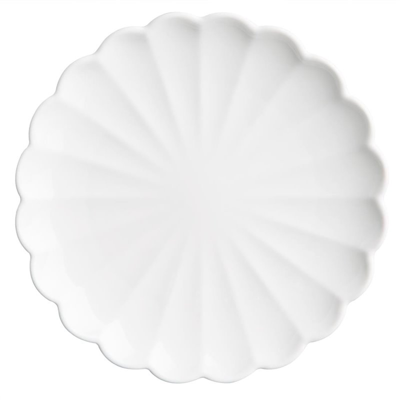 Assiettes festonn&eacute;es Olympia Bloom blanches 175&nbsp;mm (lot de 6) - Gastronoble - JB393
