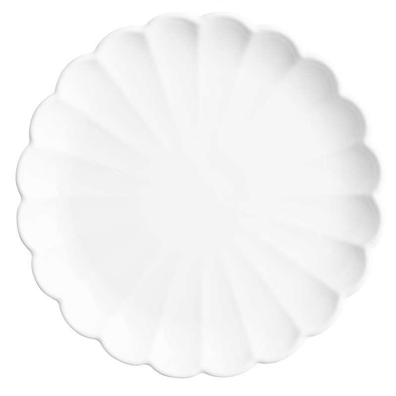 Assiettes festonn&eacute;es Olympia Bloom blanches 226&nbsp;mm (lot de 6) - Gastronoble - JB394