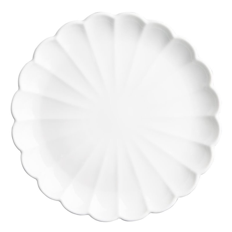 Assiettes festonn&eacute;es Olympia Bloom blanches 276&nbsp;mm (lot de 4) - Gastronoble - JB395