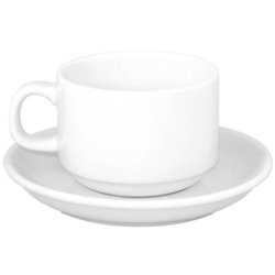 OFFRE SP&Eacute;CIALE Ensemble de tasses &agrave; th&eacute; et de soucoupes empilables Olympia Athena (lot de 24) - Gastronoble - S376