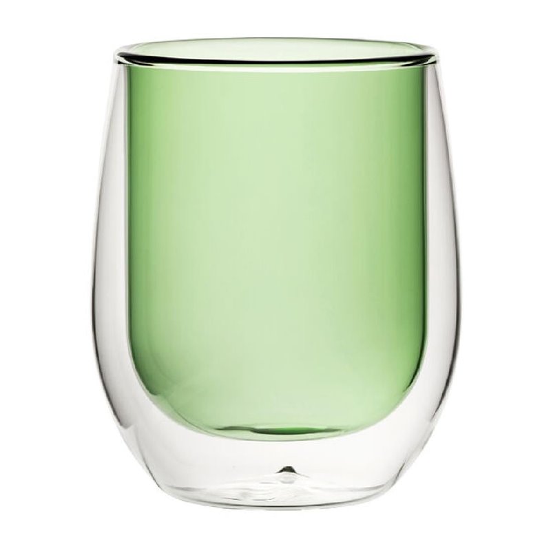 Verres &agrave; eau double paroi Utopia verts 27 cl (lot de 6) - Gastronoble - HY505