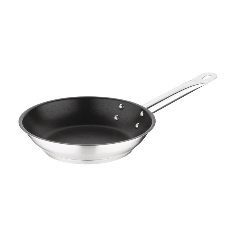 Po&ecirc;le antiadh&eacute;sive en inox Vogue T&eacute;flon Platinum Plus 200 mm - Gastronoble - FC095