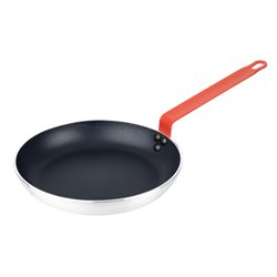 Po&ecirc;le aluminium antiadh&eacute;sive Teflon Platinum Plus Hygiplas avec manche rouge 280mm - Gastronoble - HT966