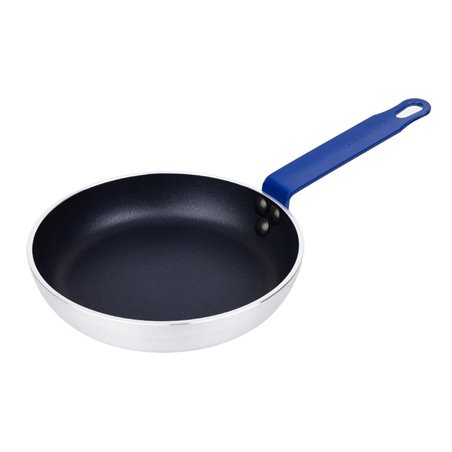 Po&ecirc;le en aluminium antiadh&eacute;sive Hygiplas Teflon Platinum Plus avec poign&eacute;e bleue 20cm - Gastronoble - HT970