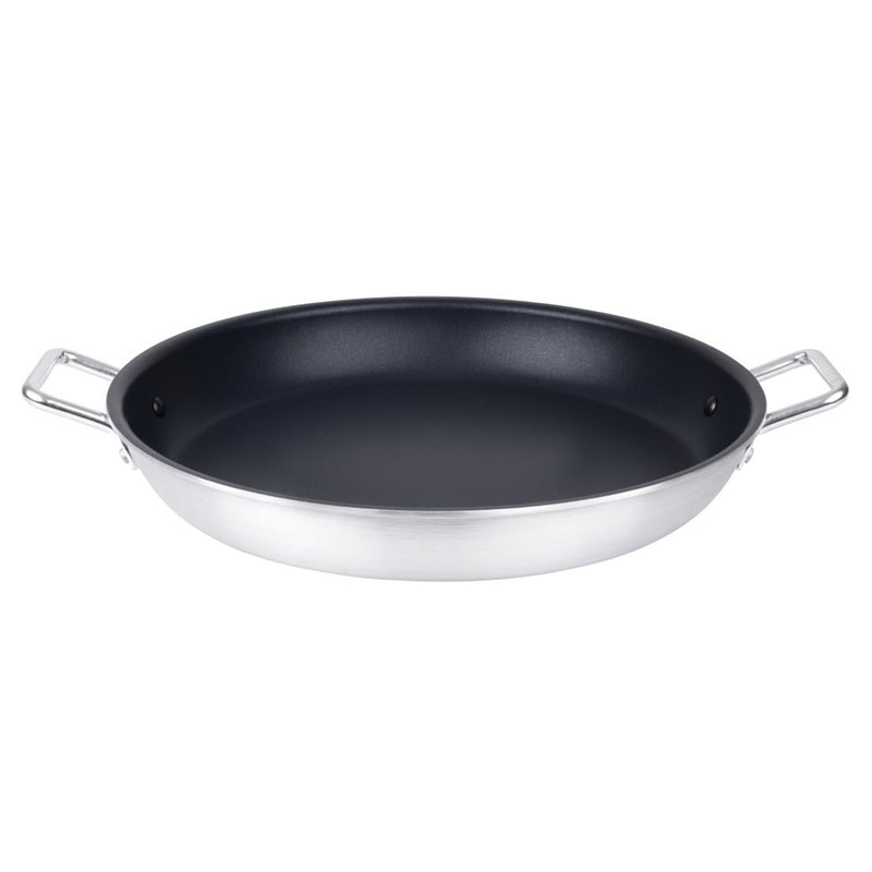 Po&ecirc;le &agrave; pa&euml;lla en aluminium antiadh&eacute;sive Vogue Teflon Platinum Plus 45cm - Gastronoble - HT991