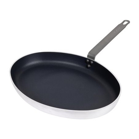 Po&ecirc;le ovale en aluminium antiadh&eacute;sif Vogue Teflon Platinum Plus 400mm - Gastronoble - HT992