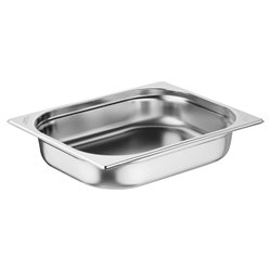 Bacs GN&nbsp;1/2 en inox Nisbets Essentials 65&8239mm (lot de 3) - Gastronoble - JB371