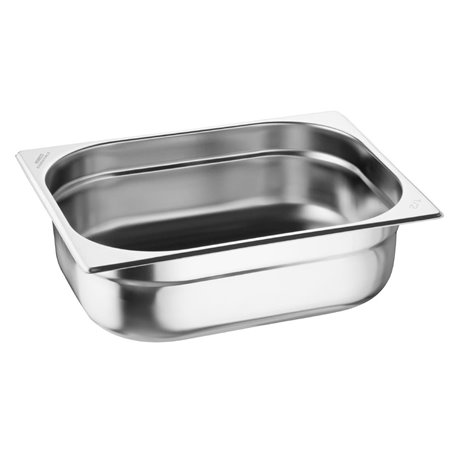 Bacs GN&nbsp;1/2 en inox Nisbets Essentials 100&nbsp;mm (lot de 3) - Gastronoble - JB372