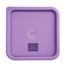 Couvercle moyen carr&eacute; pour bo&icirc;te alimentaire Hygiplas violet - Gastronoble - FX144