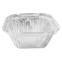 Barquettes carr&eacute;es en aluminium Fiesta Recyclable 100&nbsp;ml (lot de 200) - Gastronoble - HW081