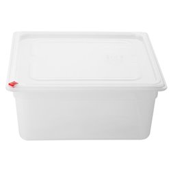 Bacs PP Hygiplas Click GN 2/3 avec couvercles et 7 clips de couleur 150mm 12L (lot de 4) - Gastronoble - HZ351