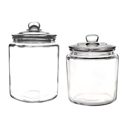Ensemble de bocaux &agrave; biscuits en verre Olympia 6350ml et 3800ml - Gastronoble - SA725