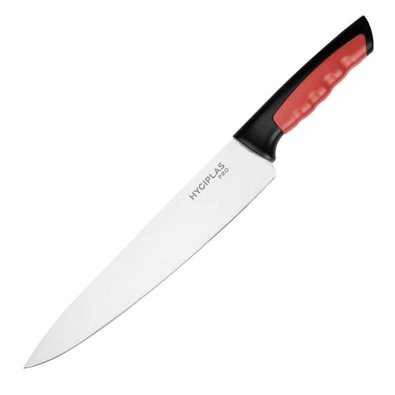 Couteau de cuisine Hygiplas Pro rouge 25cm - Gastronoble - JD210