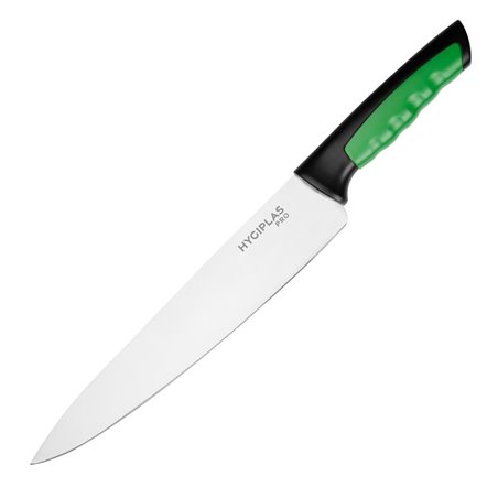 Couteau de cuisine Hygiplas Pro vert 25cm - Gastronoble - JD211