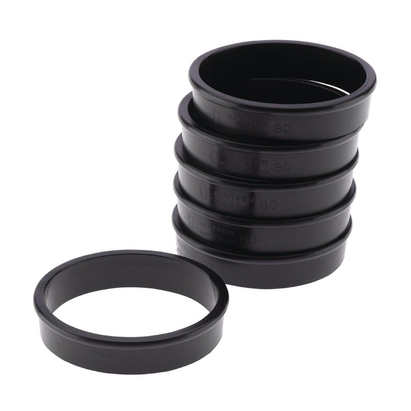 Cercles &agrave; tarte Exoglass Matfer Bourgeat 80 mm (lot de 6) - Gastronoble - FA984