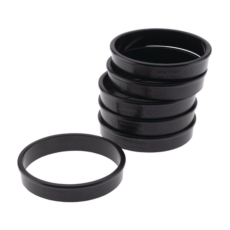 Cercles &agrave; tarte Exoglass Matfer Bourgeat 100 mm (lot de 6) - Gastronoble - FA987