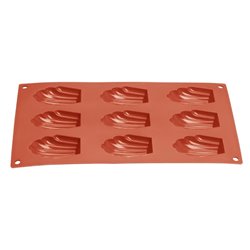 Plaque de 9 moules &agrave; madeleine en silicone Vogue - Gastronoble - JA314