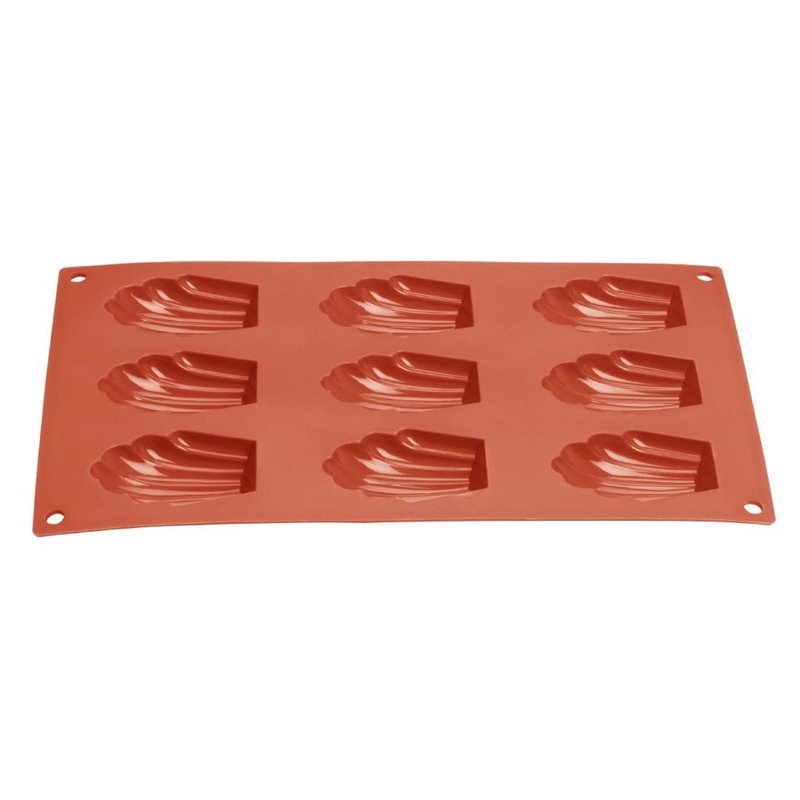 Plaque de 9 moules &agrave; madeleine en silicone Vogue - Gastronoble - JA314