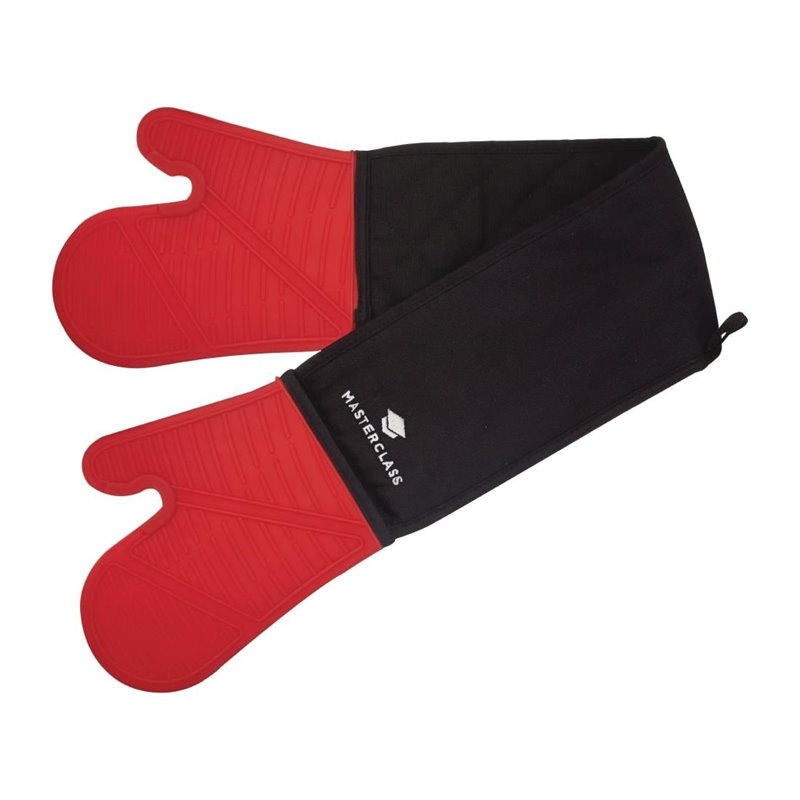 Gant de cuisine double en silicone sans couture MasterClass rouge - Gastronoble - FW884