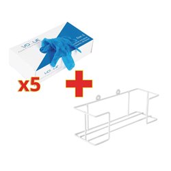 Gants bleus en vinyle, taille L (Lot de 500&nbsp;gants) - Gastronoble - S619-L