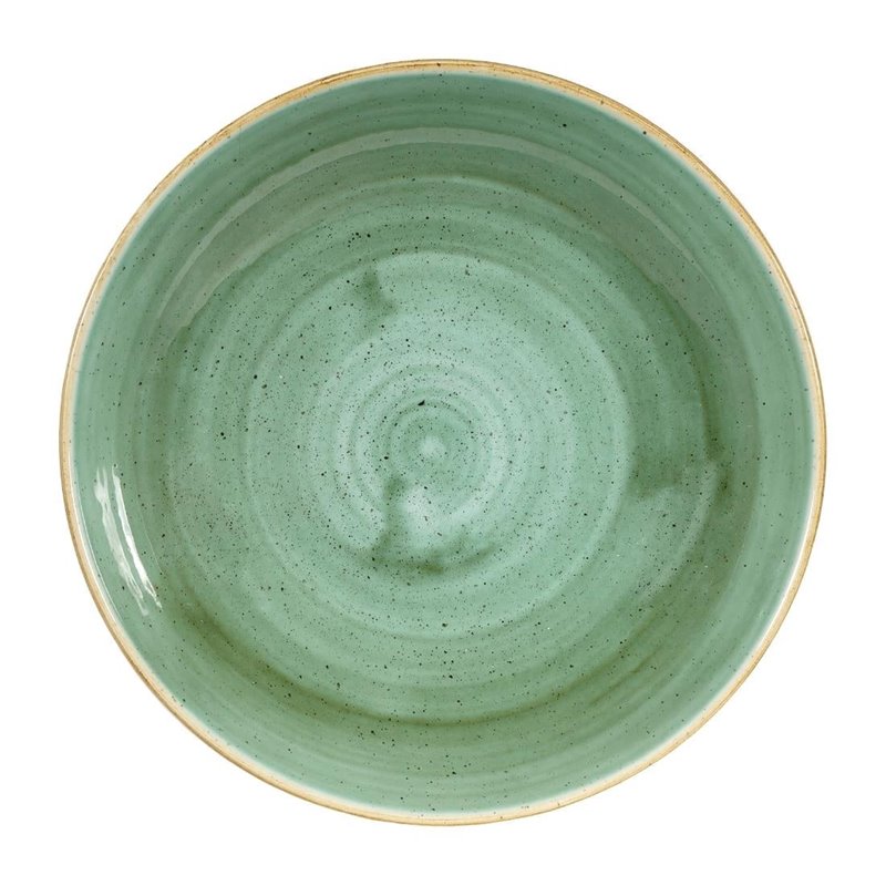 Assiettes coupes rondes Churchill Stonecast Samphire Green 248mm (Lot de 12) - Gastronoble - DF998