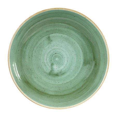Assiettes coupes rondes Churchill Stonecast Samphire Green 248mm (Lot de 12) - Gastronoble - DF998