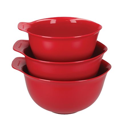 Bols &agrave; m&eacute;lange KitchenAid rouge empire (lot de 3) - Gastronoble - DX310