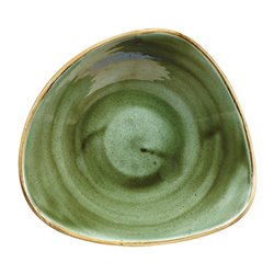 Bols triangulaires Churchill Stonecast Samphire Green 235mm (Lot de 12) - Gastronoble - DY043