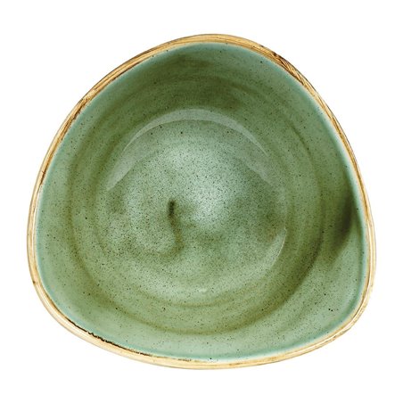 Bols triangulaires Churchill Stonecast Samphire Green 185mm (Lot de 12) - Gastronoble - DY044